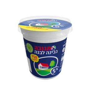 גבינה לבנה 5% 750 גרם מהדרין