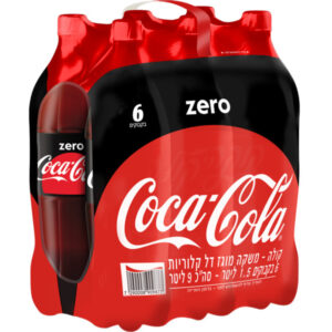קוקה קולה מארז שישייה 1.5 קולה זירו