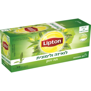 ליפטון תה ירוק לואיזה ולימונית 20 שקיקים