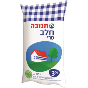 תנובה חלב מפוסטר בשקית 3% שומן 1 ליטר