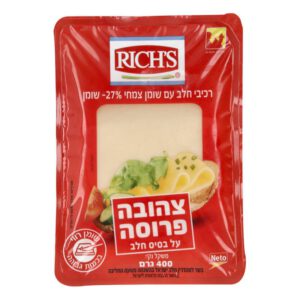 ריצ גבינה צהובה פרוסה בסגנון גאודה 27% ריצ' 400 גרם