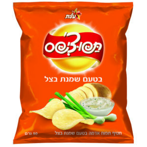 עלית חטיף תפוצ'יפס בטעם שמנת ובצל 50 גרם