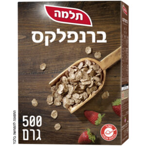 תלמה קורנפלקס ברנפלקס פתיתי חיטה מלאה וסובין 500 גרם